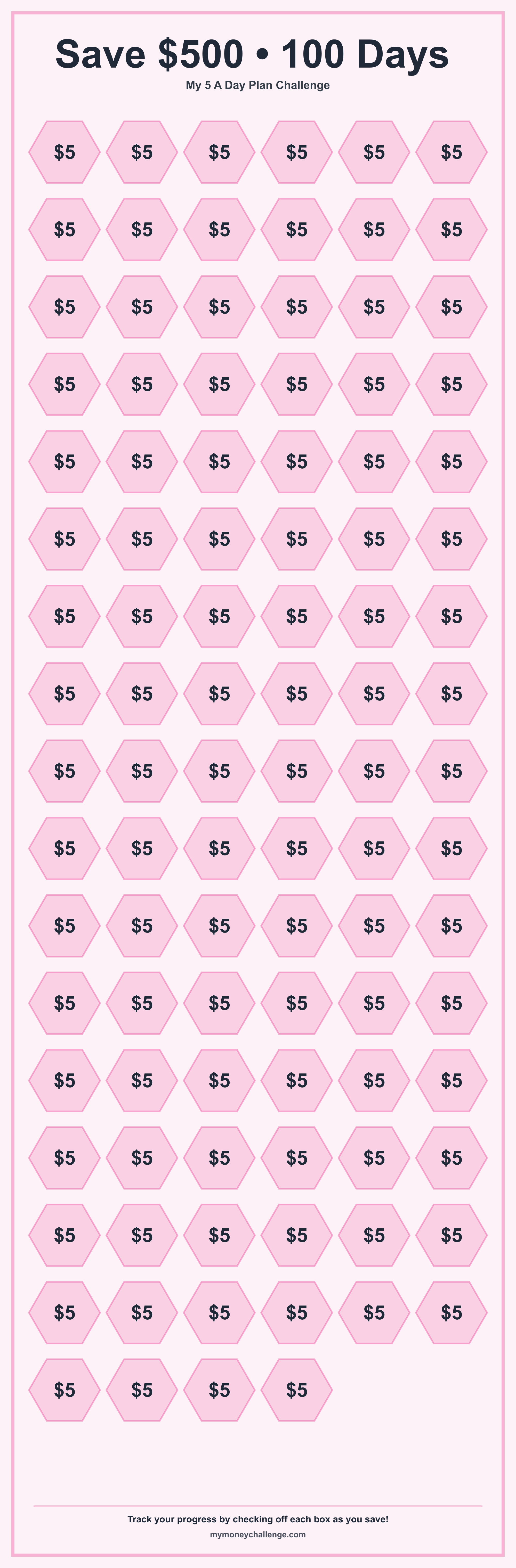 5 A Day Plan Challenge savings challenge preview - Save $150