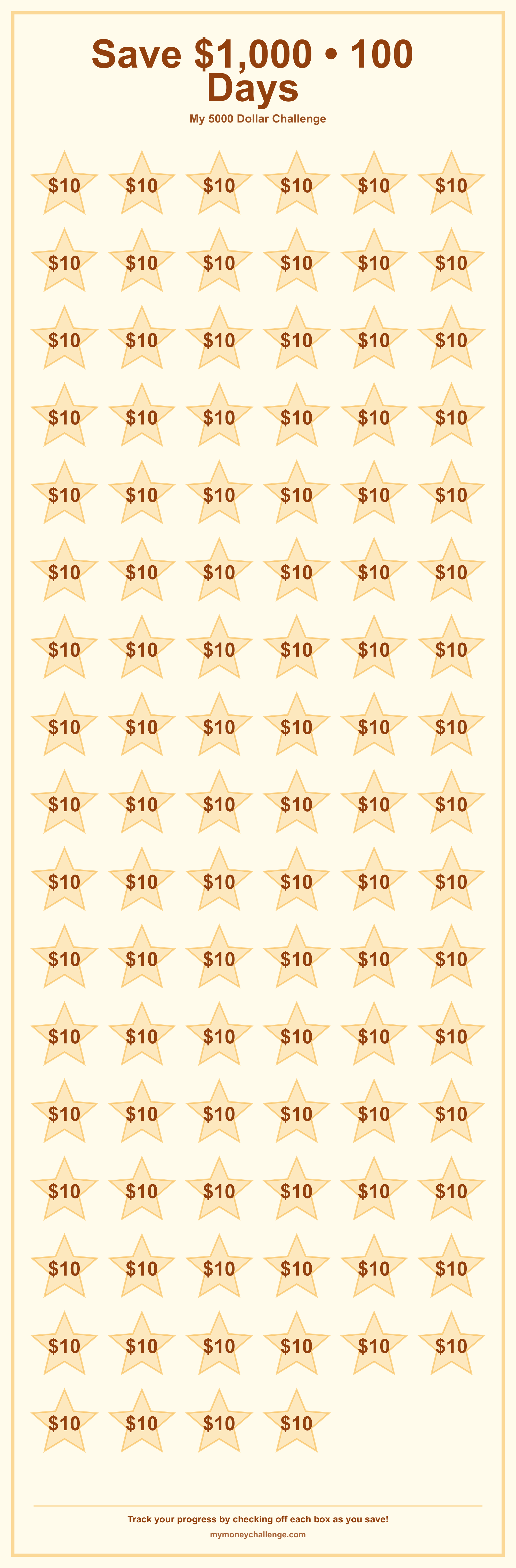 5000 Dollar Challenge savings challenge preview - Save $1,000