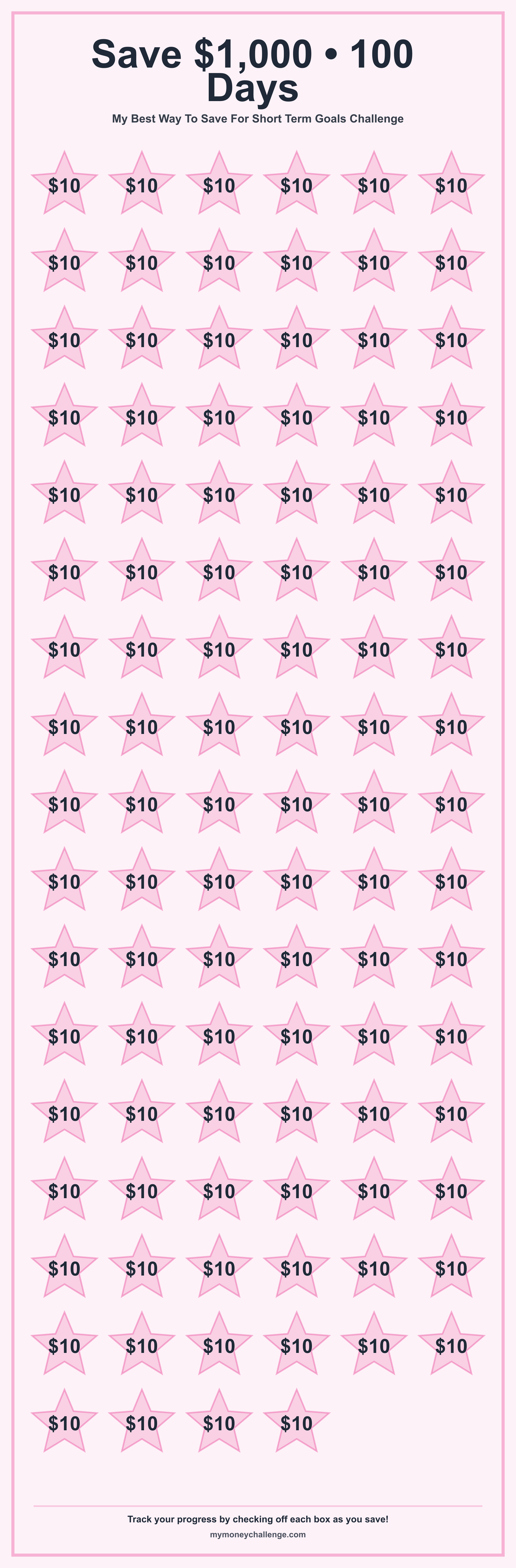 Best Way To Save For Short Term Goals Challenge savings challenge preview - Save $1,000