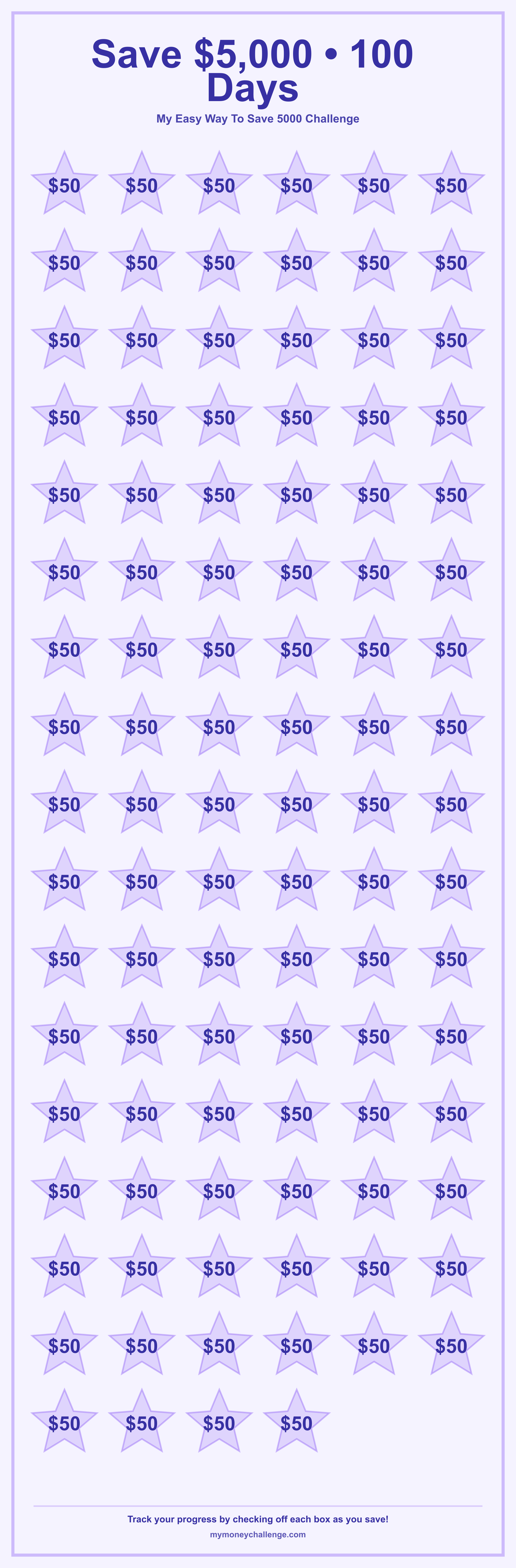 Easy Way To Save 5000 Challenge savings challenge preview - Save $5,000