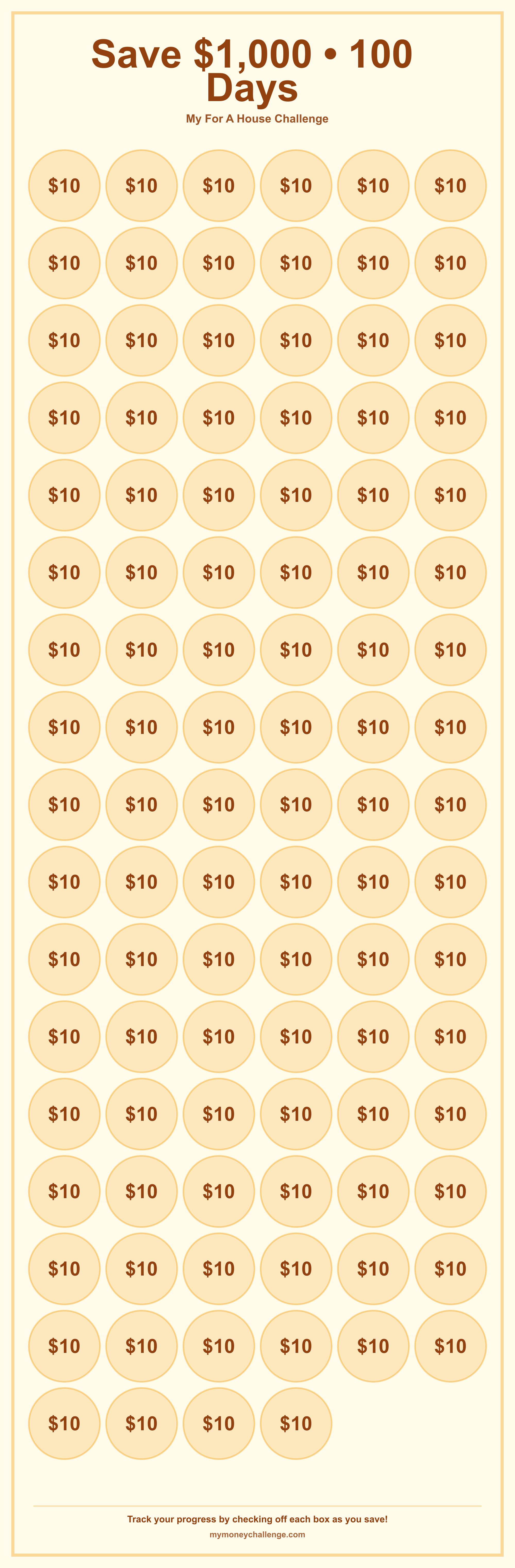 For A House Challenge savings challenge preview - Save $300