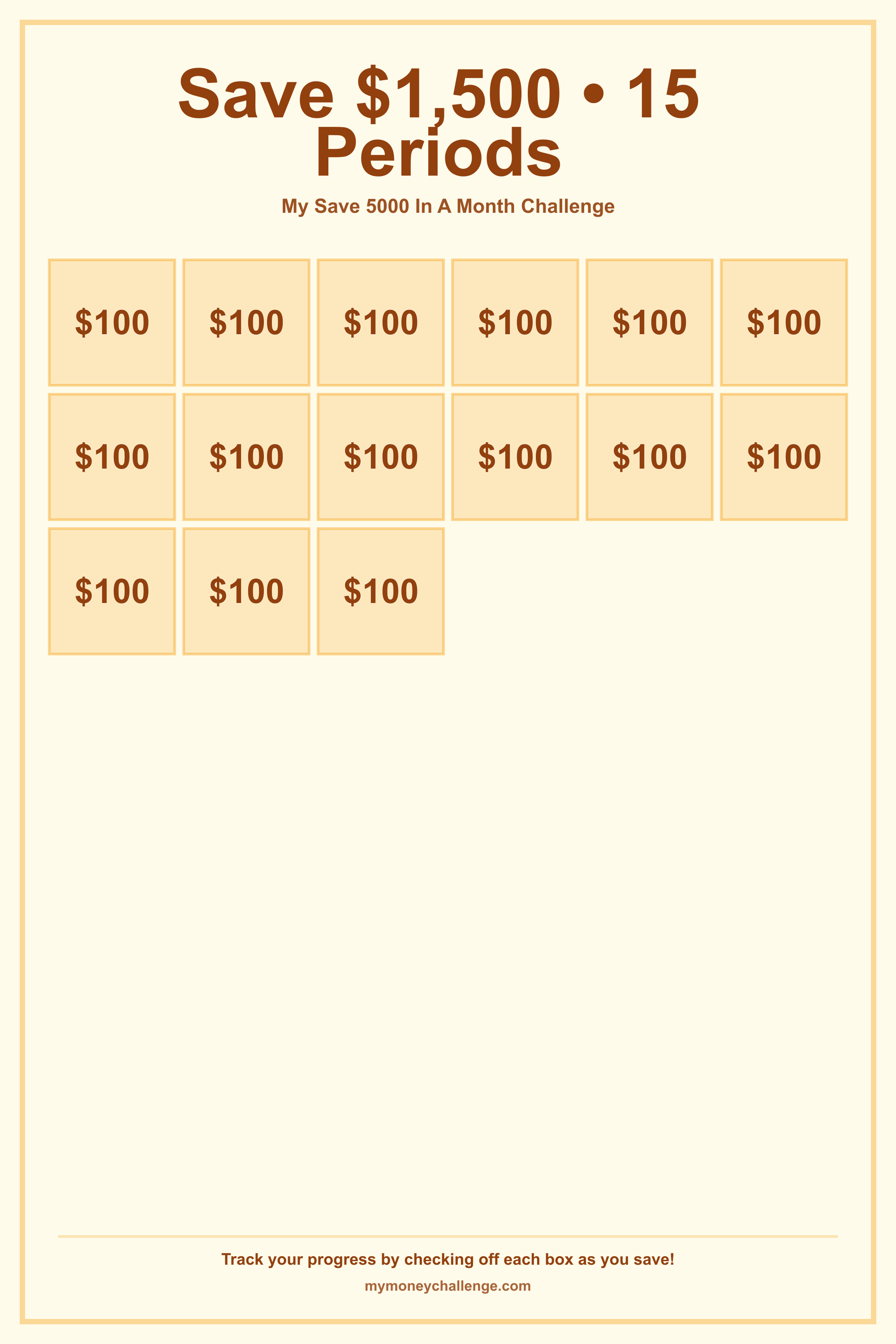 Save 5000 In A Month Challenge savings challenge preview - Save $1,200