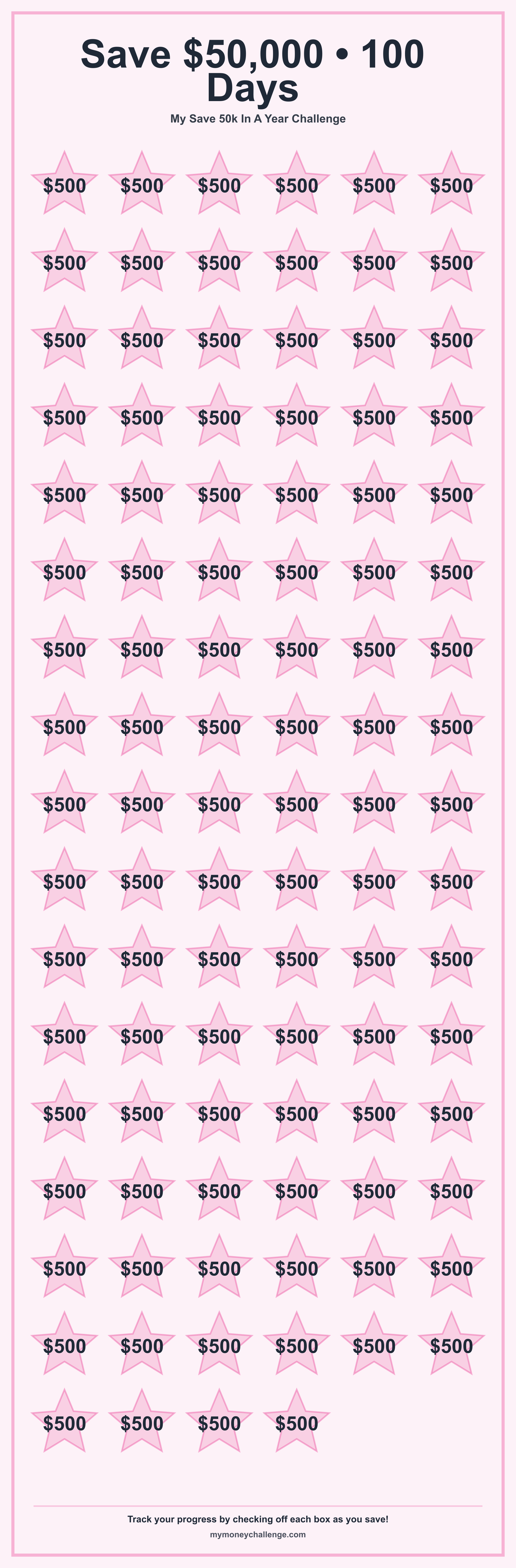 Save 50k In A Year Challenge savings challenge preview - Save $50,000