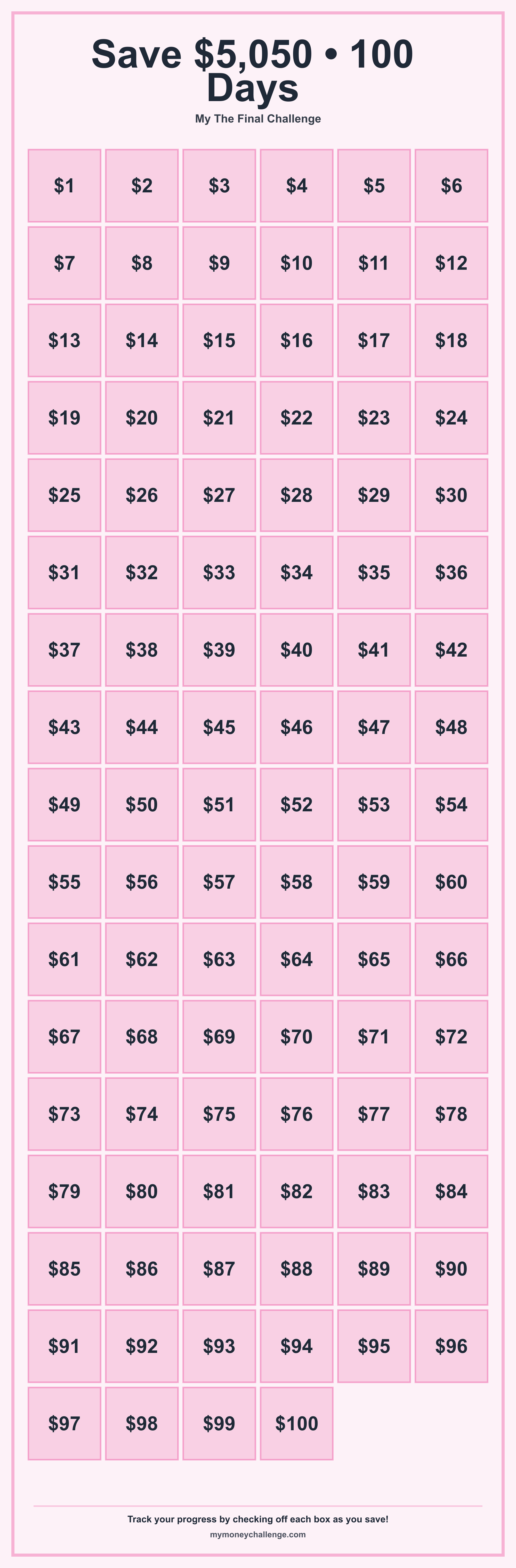 The Final Challenge savings challenge preview - Save $100