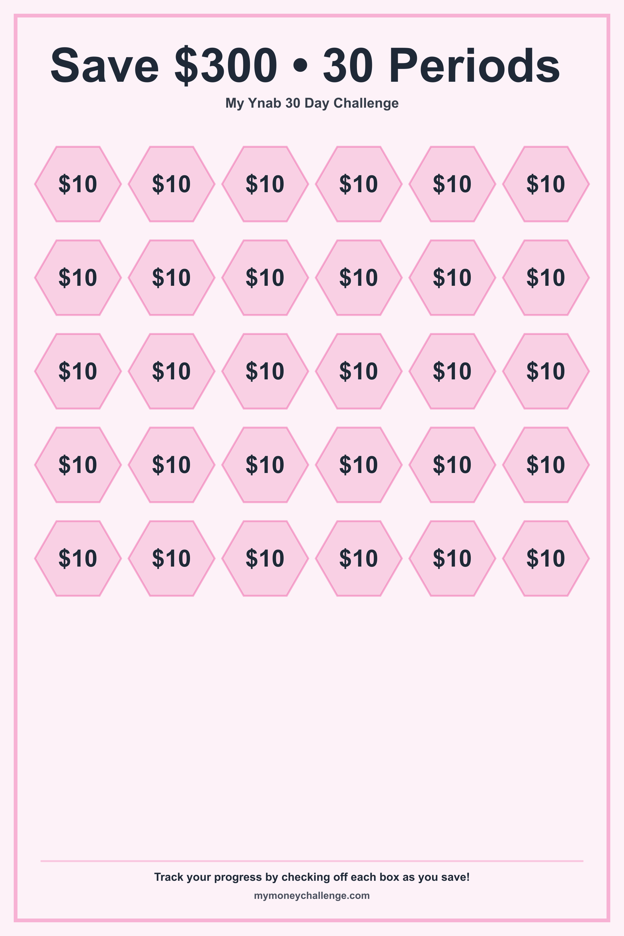 Ynab 30 Day Challenge savings challenge preview - Save $300